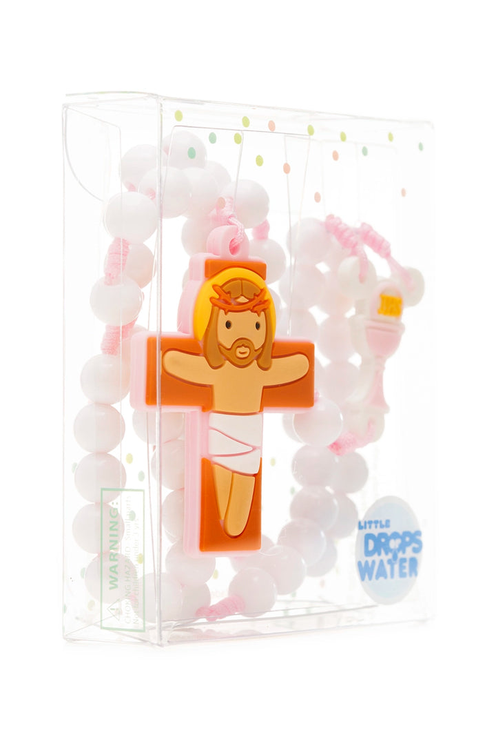 First Communion Pink Rosary