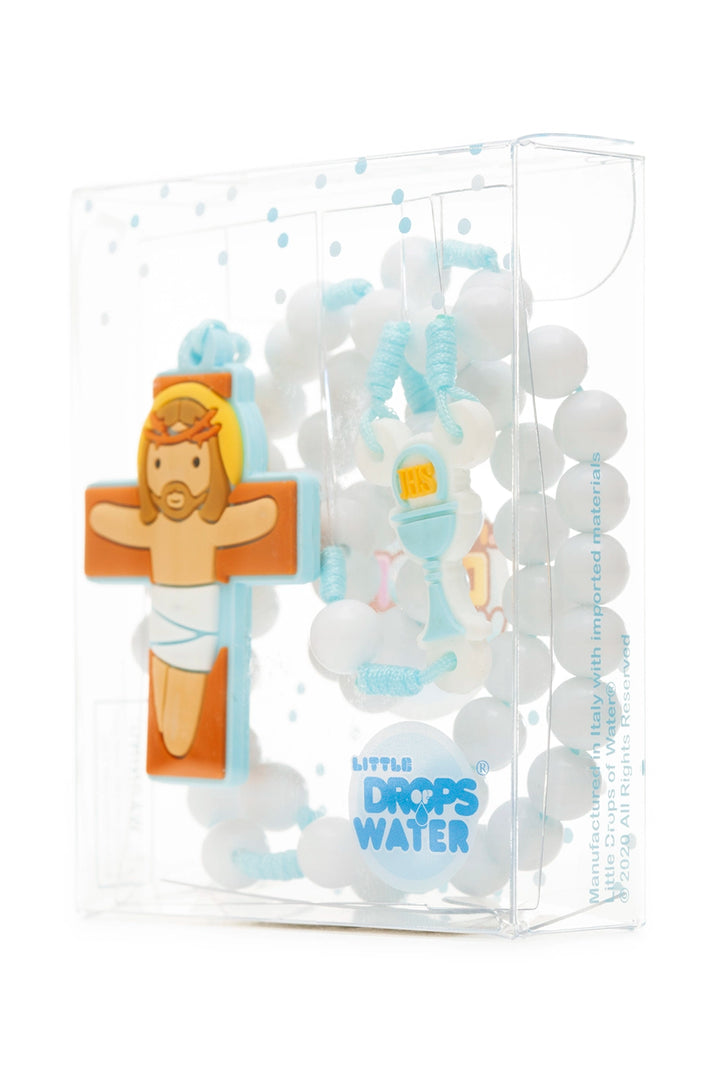 First Communion Blue Rosary