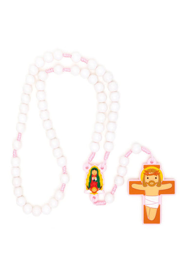 Lady of Guadalupe Pink Rosary - Little Drops of Water