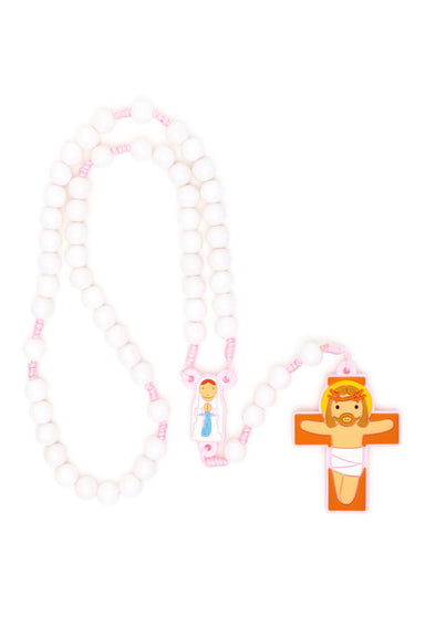 Lady of Lourdes Pink Rosary - Little Drops of Water