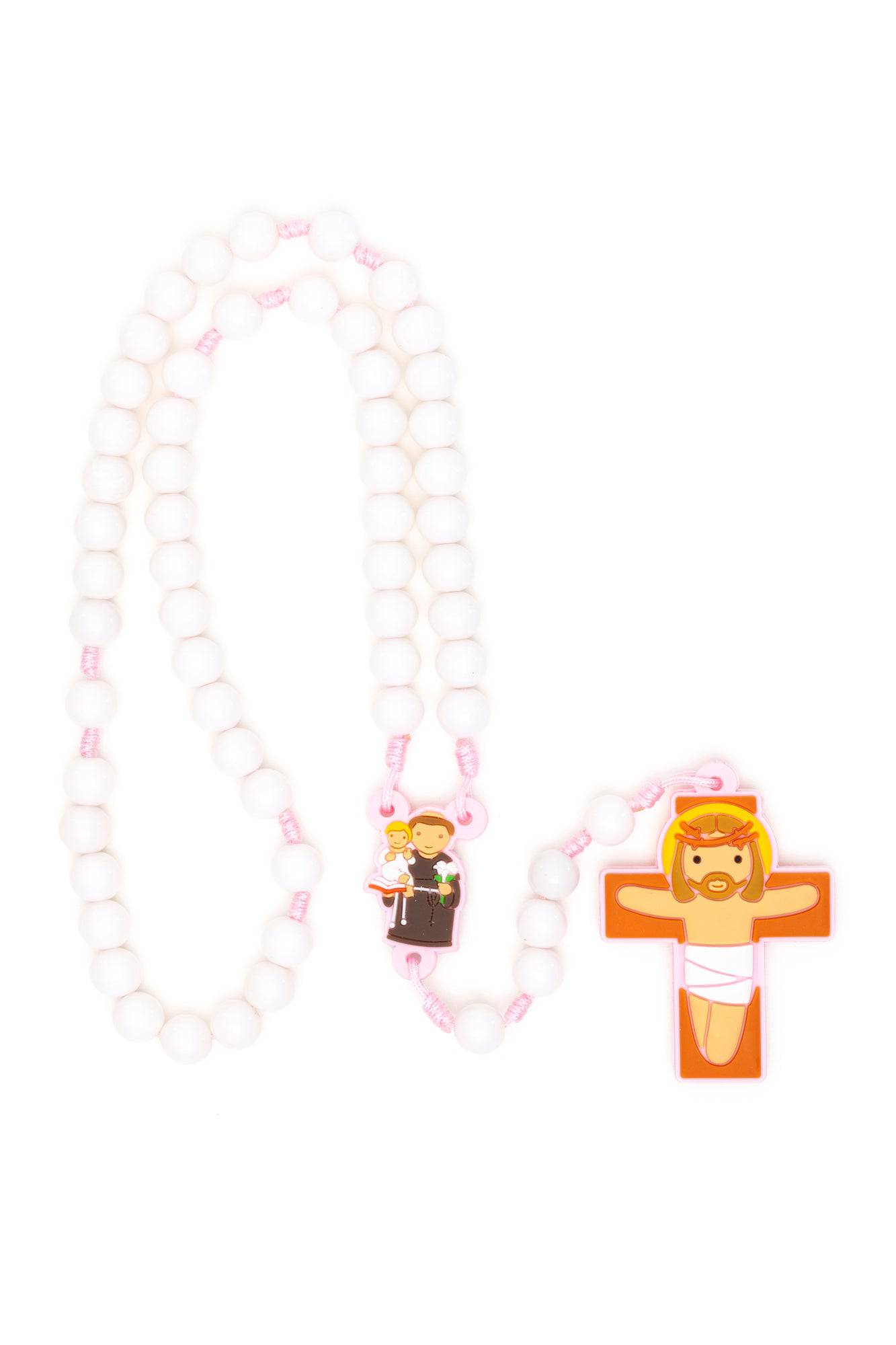 Saint Anthony Pink Rosary - Little Drops of Water