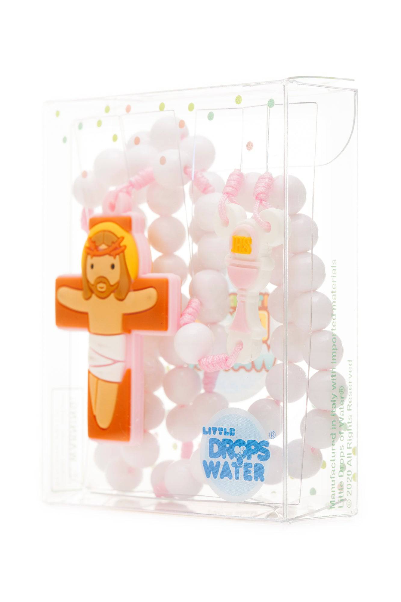 First Communion Pink Rosary - Little Drops of Water